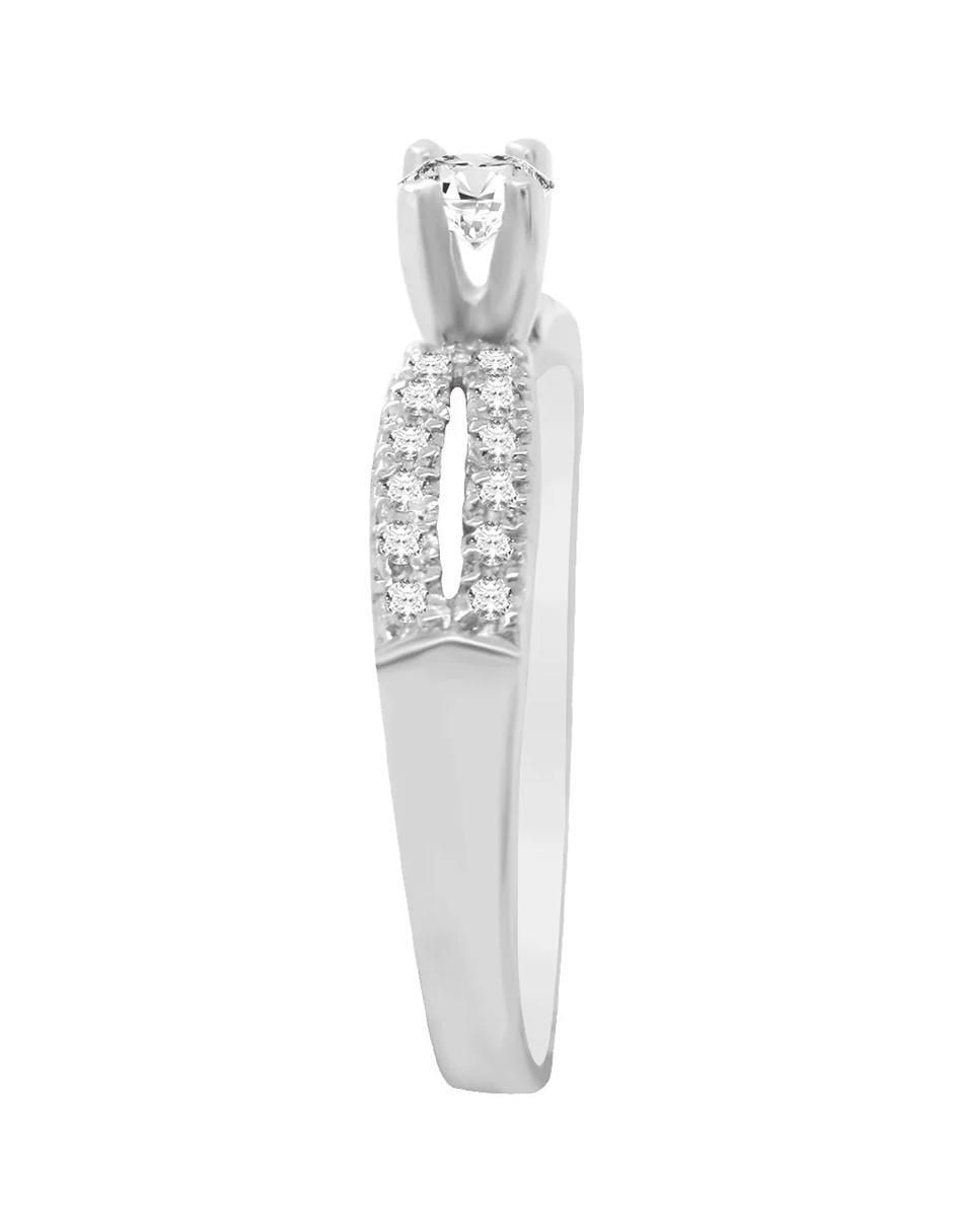 Anillo de compromiso de oro 14 k Belén diamante 4