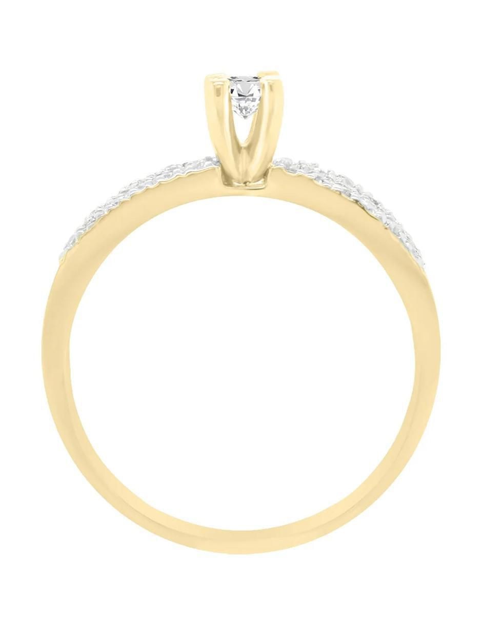 Anillo de compromiso de oro 14 K Klamore Belén diamante