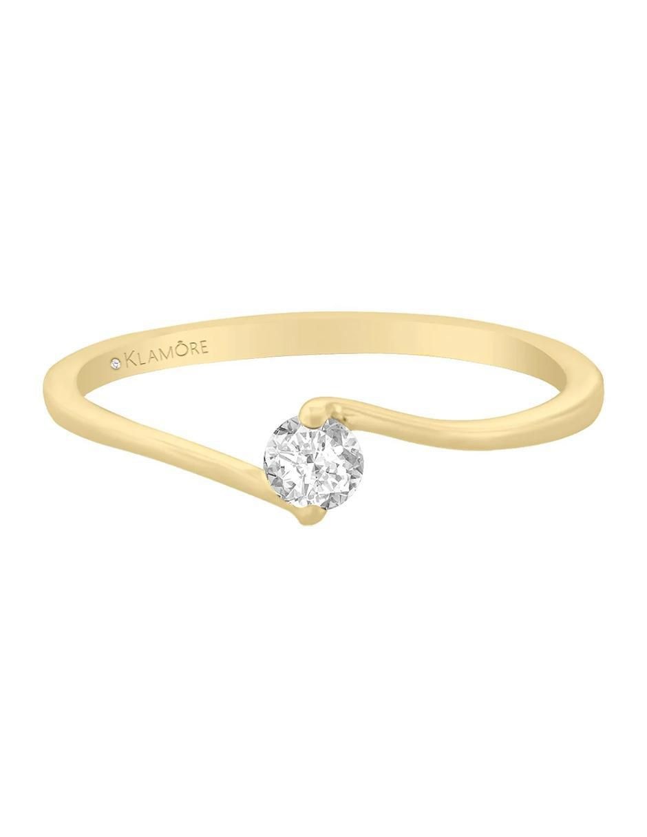 Anillo de compromiso de oro 14 k Elyssa diamante