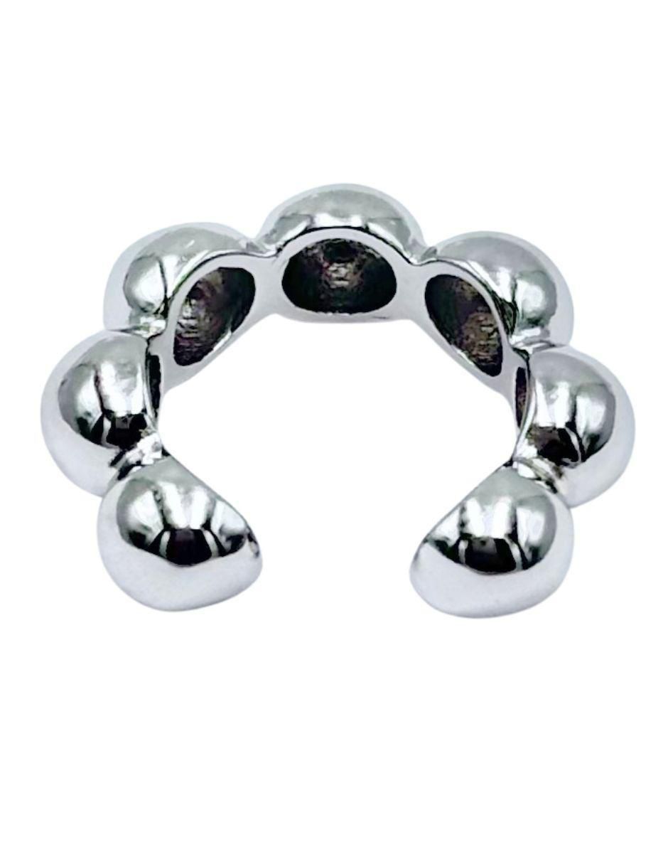 Aretes circulares de plata P 925 con acabado lustre 2