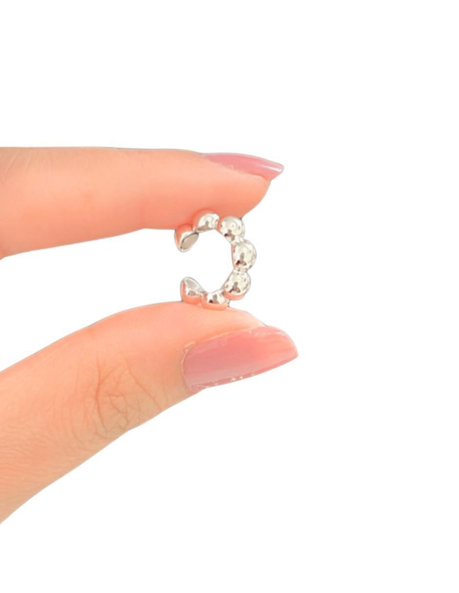 Aretes circulares de plata P 925 con acabado lustre 4