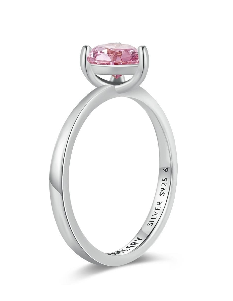 Anillo de corazón P 925 de plata zirconia cúbica brillante 3