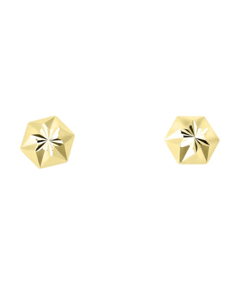 Broqueles hexagonales de oro
