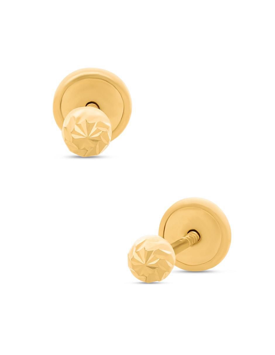 Broqueles circulares de oro amarillo 2