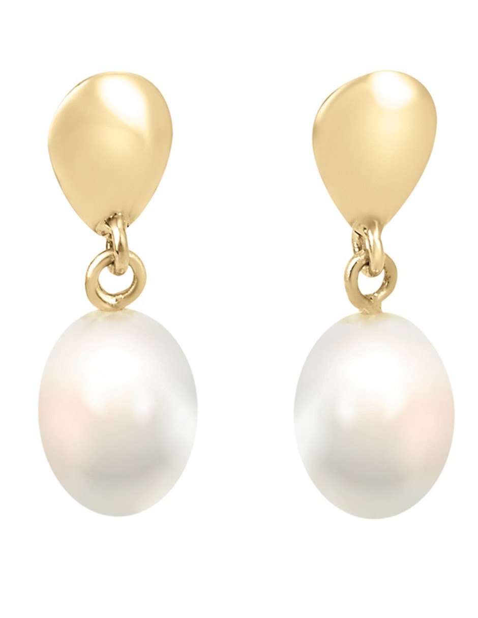 Broqueles de perla de oro perla