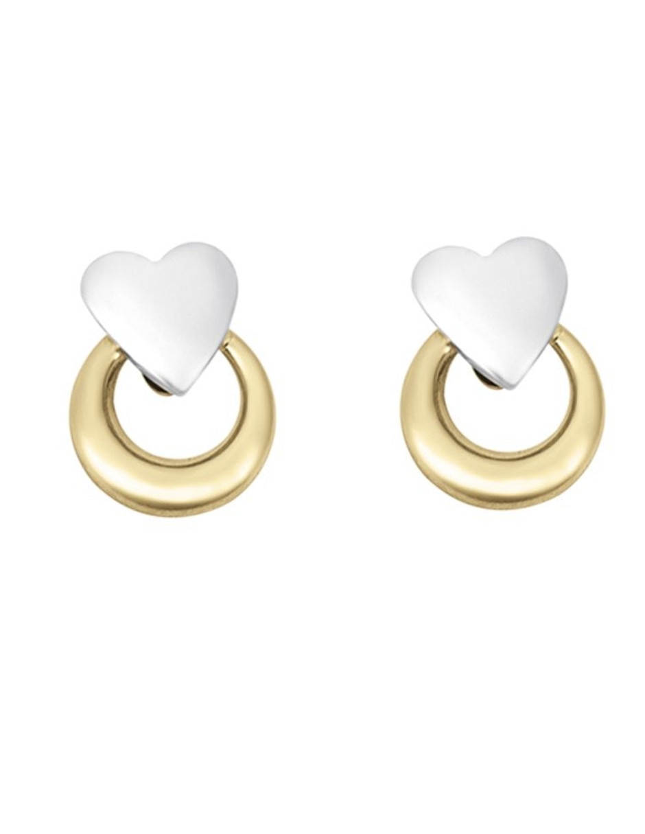 Broqueles de corazón de oro