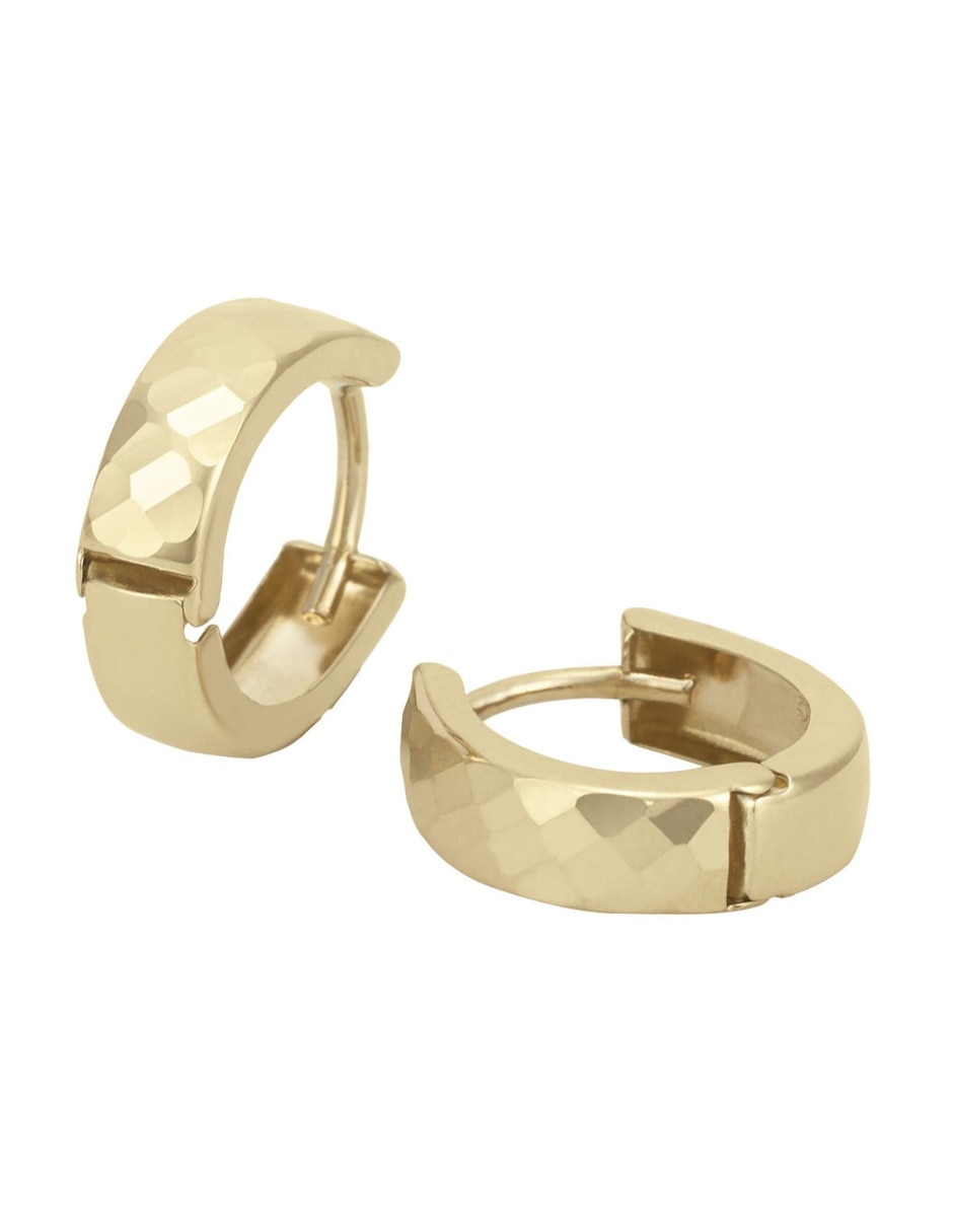 Aretes redondos de oro 14 K