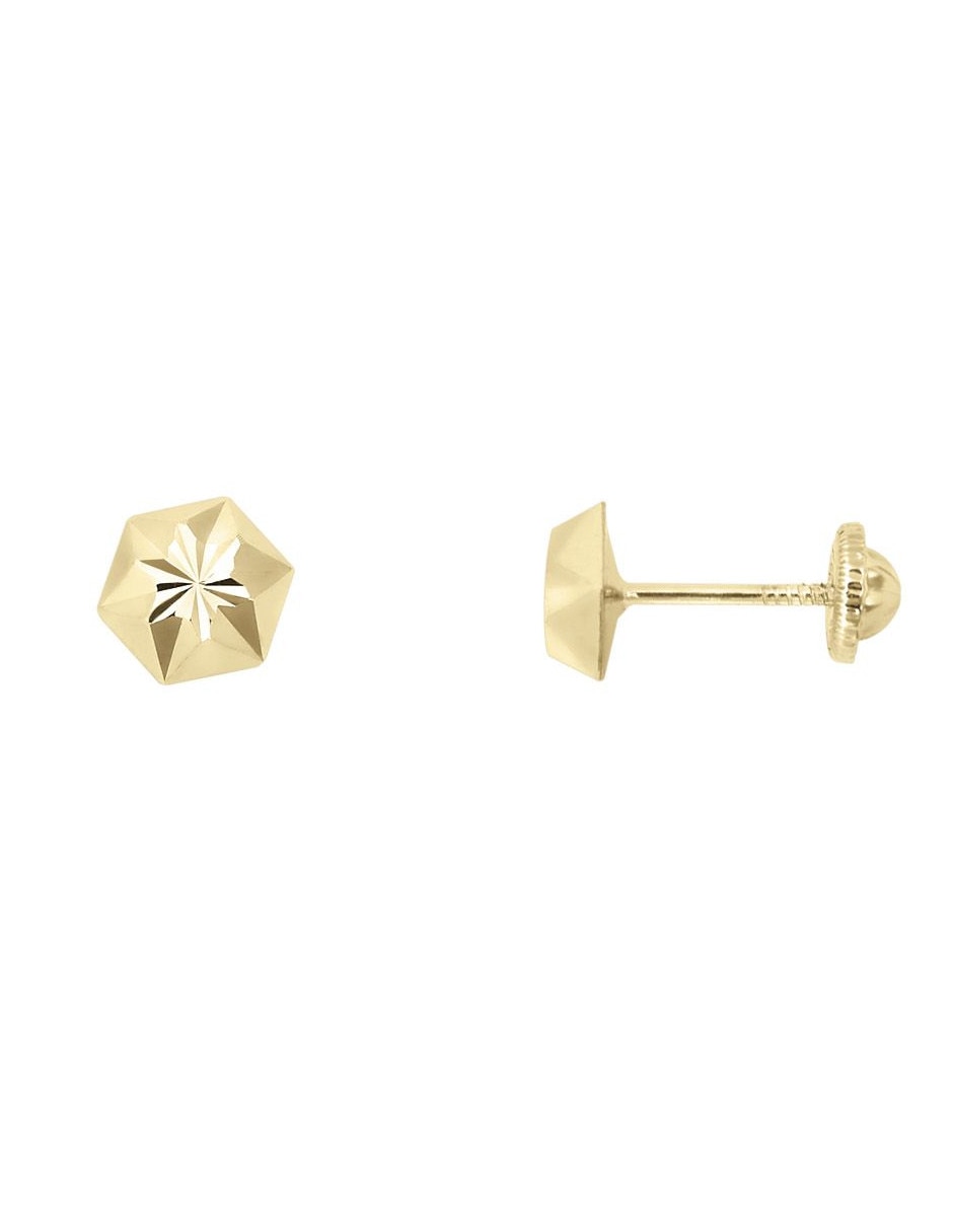 Broqueles hexagonales de oro 2
