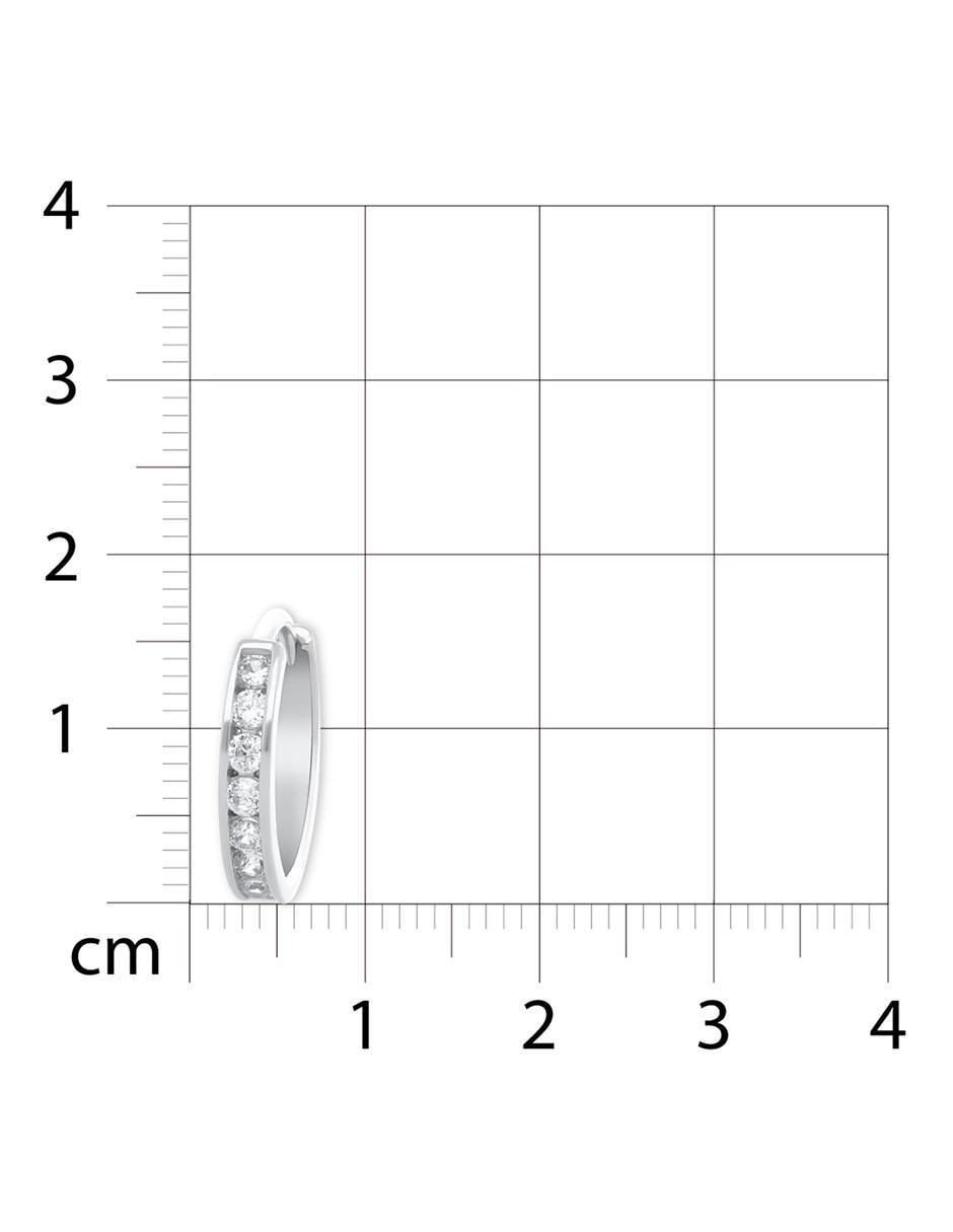 Arracadas de oro blanco zirconia 4