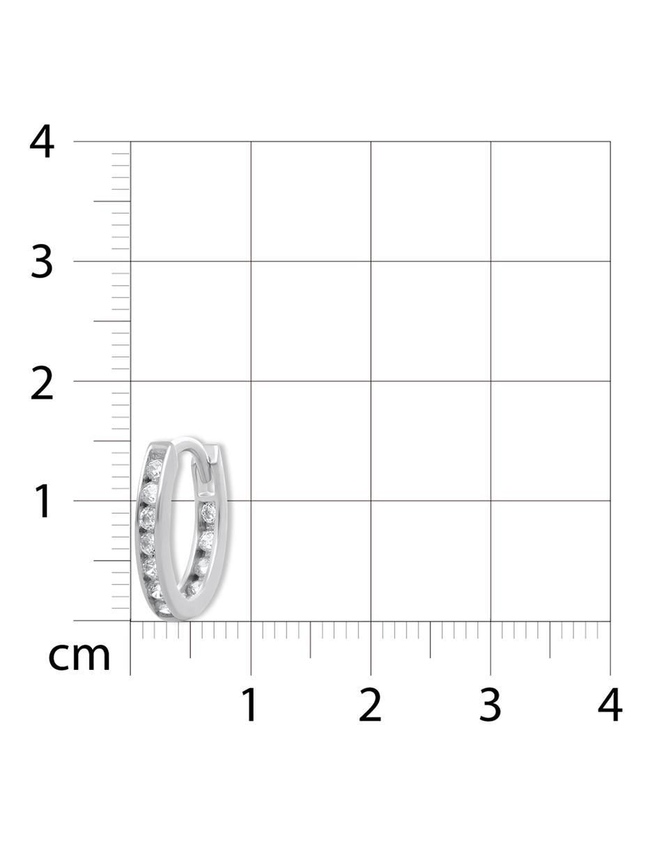 Arracadas de oro blanco zirconia 4
