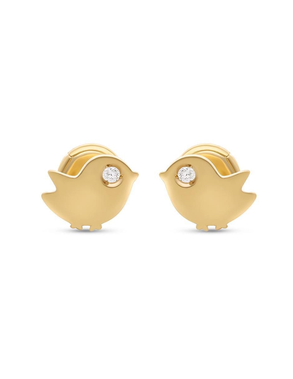 Broqueles de pájaro de oro amarillo diamante Broqueles de pájaro de oro amarillo diamante