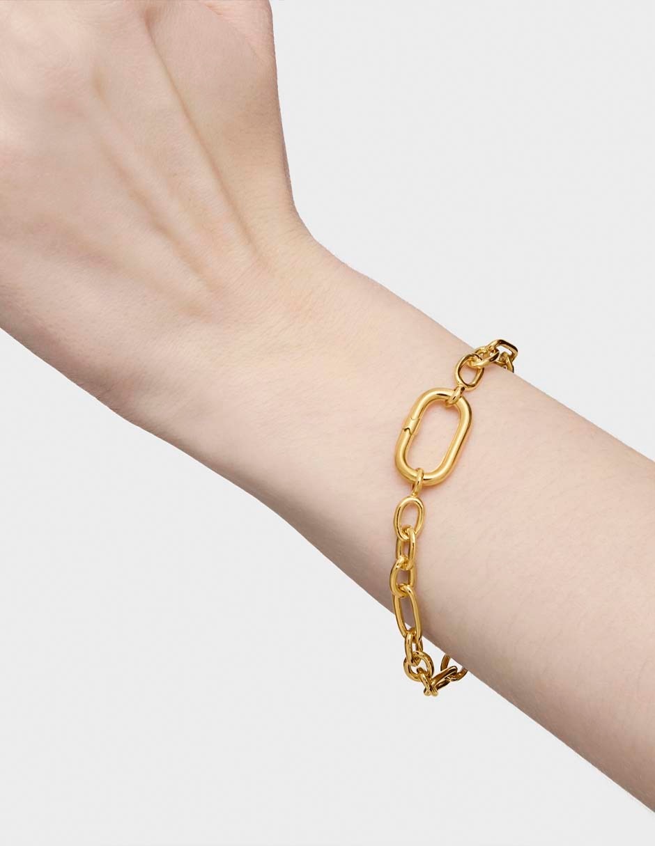 Pulsera de plata P 925 Hold Oval con acabado brillante 4