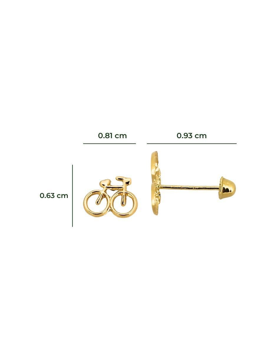 Broqueles de bicicleta de oro amarillo con acabado brillante 4