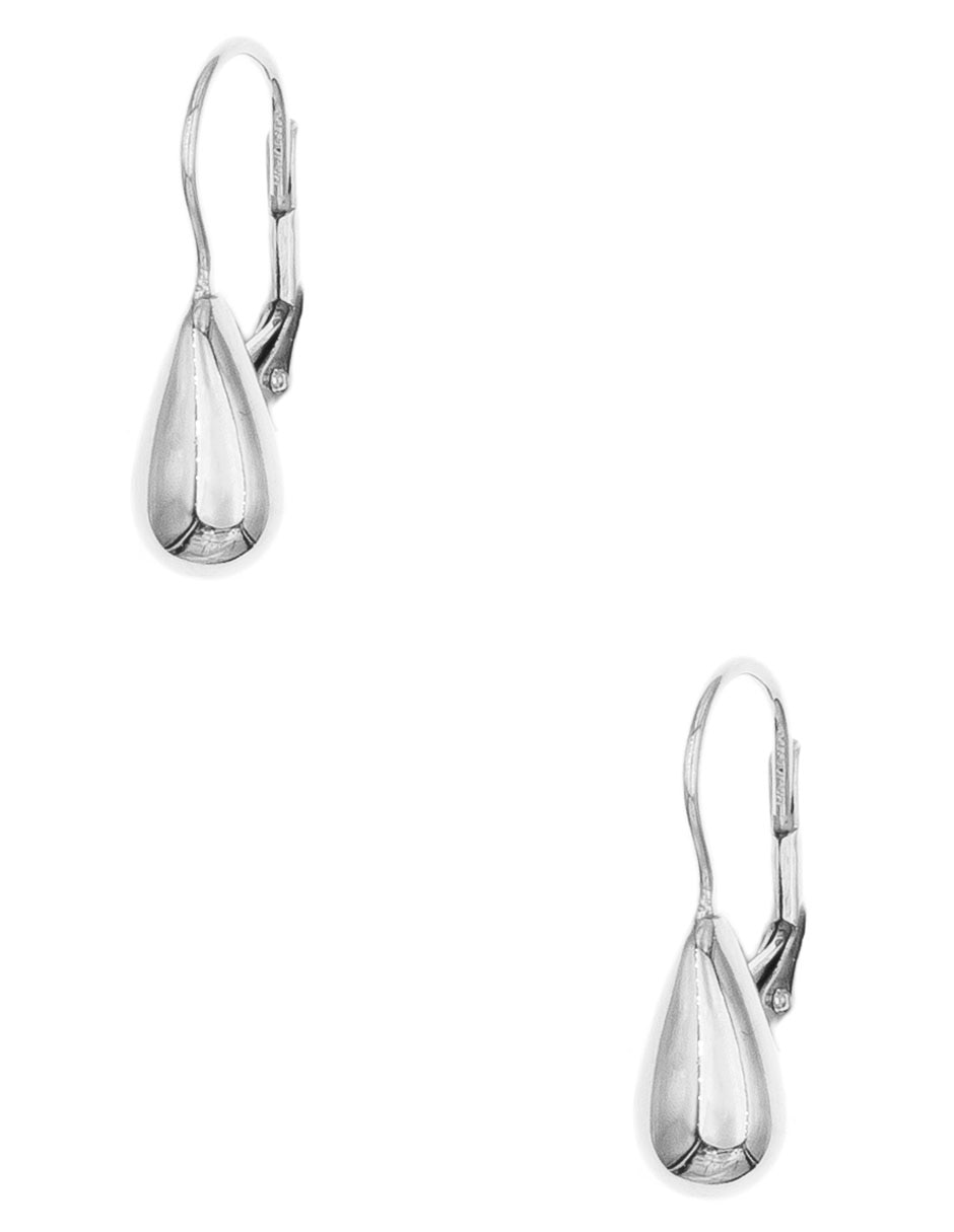 Aretes de gota de plata P 925 con acabado brillante 3