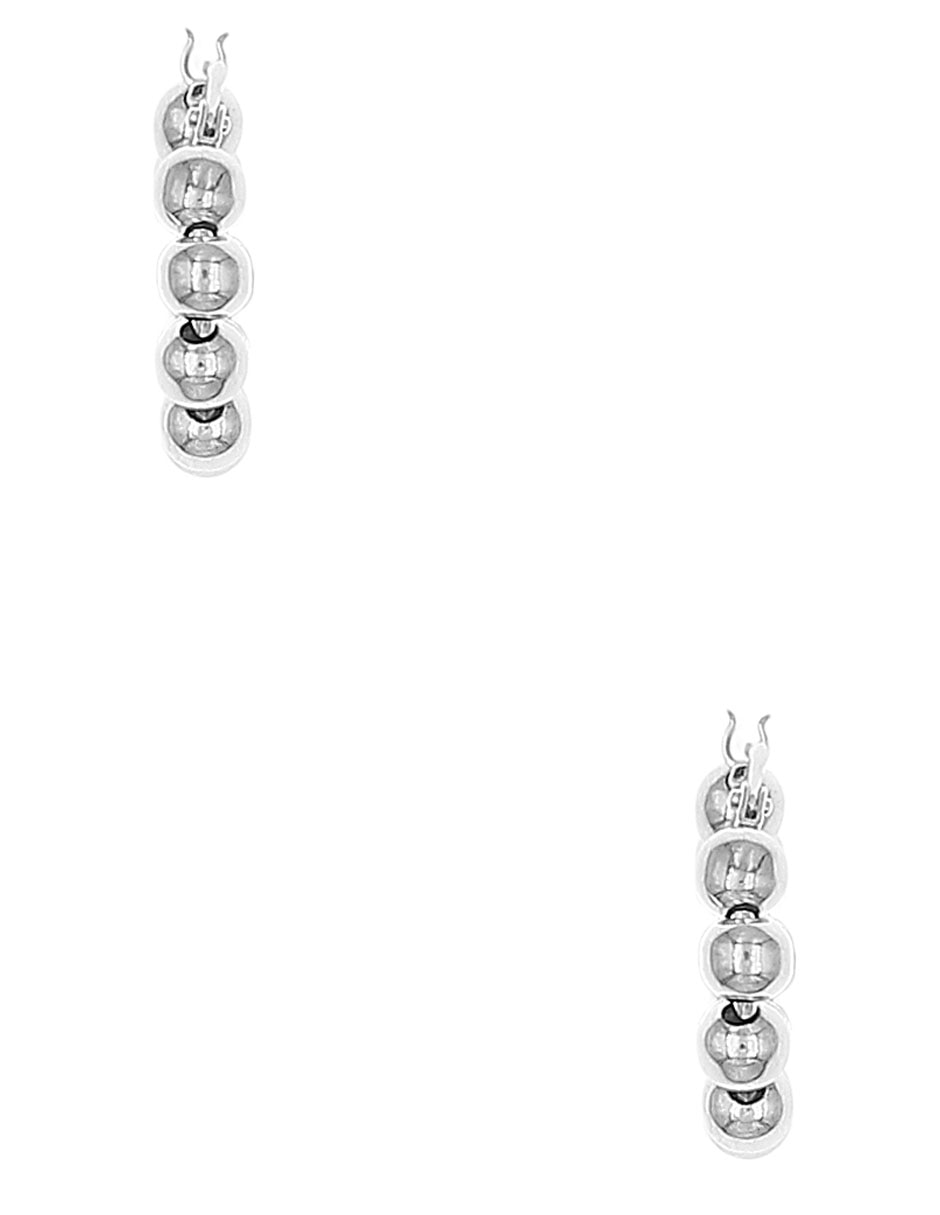 Aretes de aro circulares de plata P 925 con acabado brillante 2