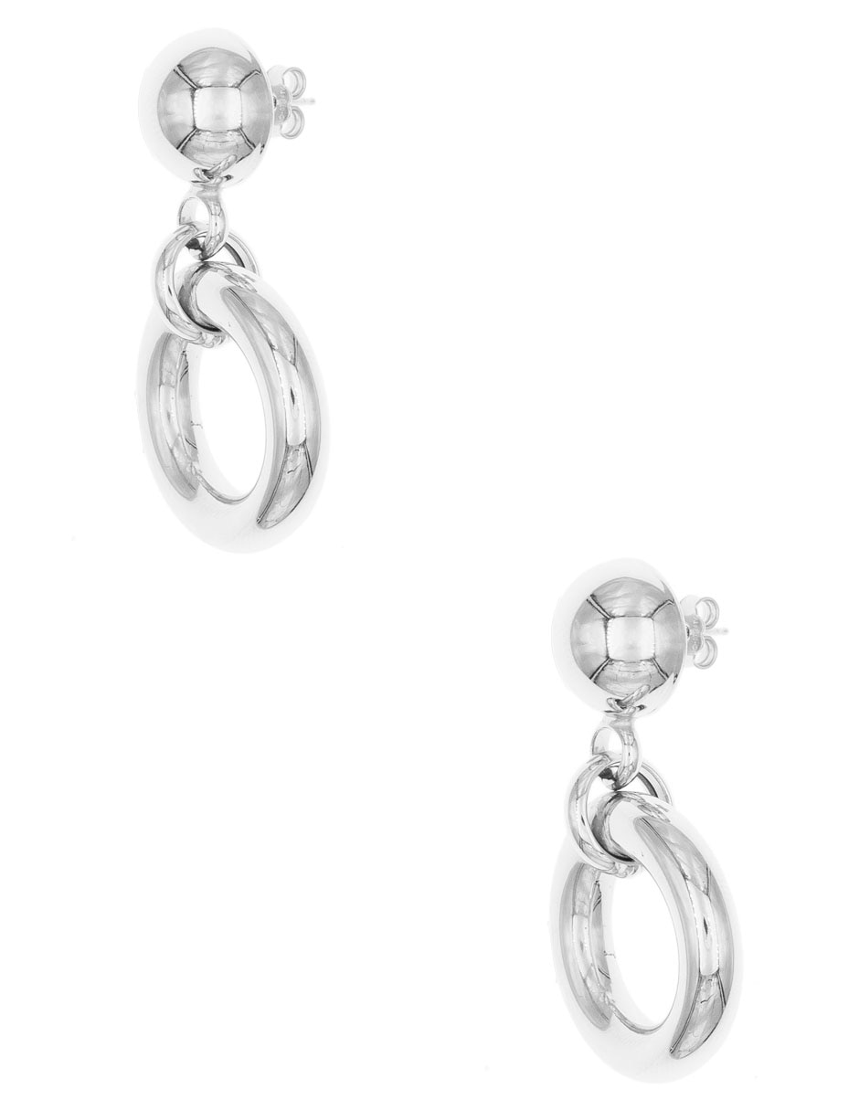 Aretes redondos de plata P 925 3