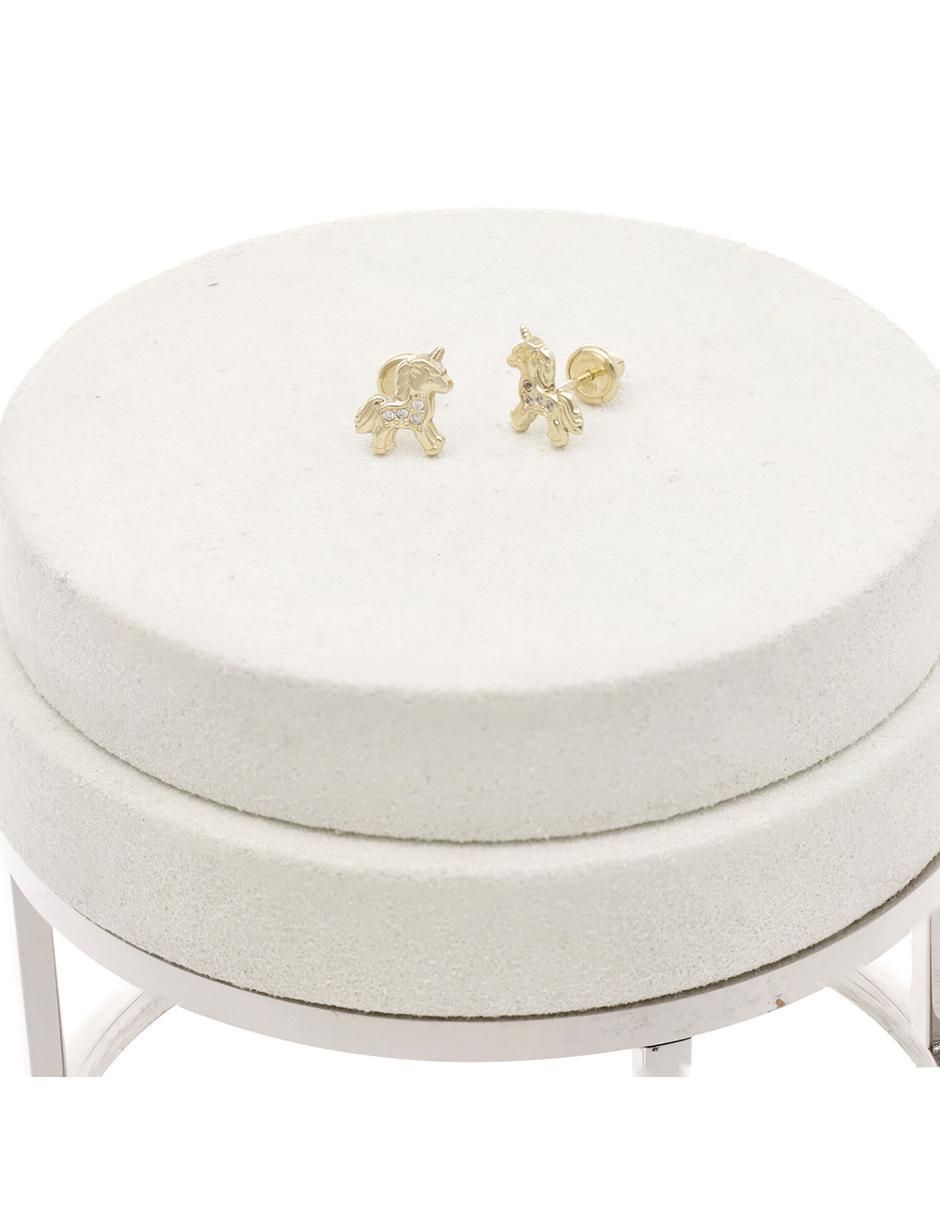 Broqueles de unicornio de oro zirconia 2