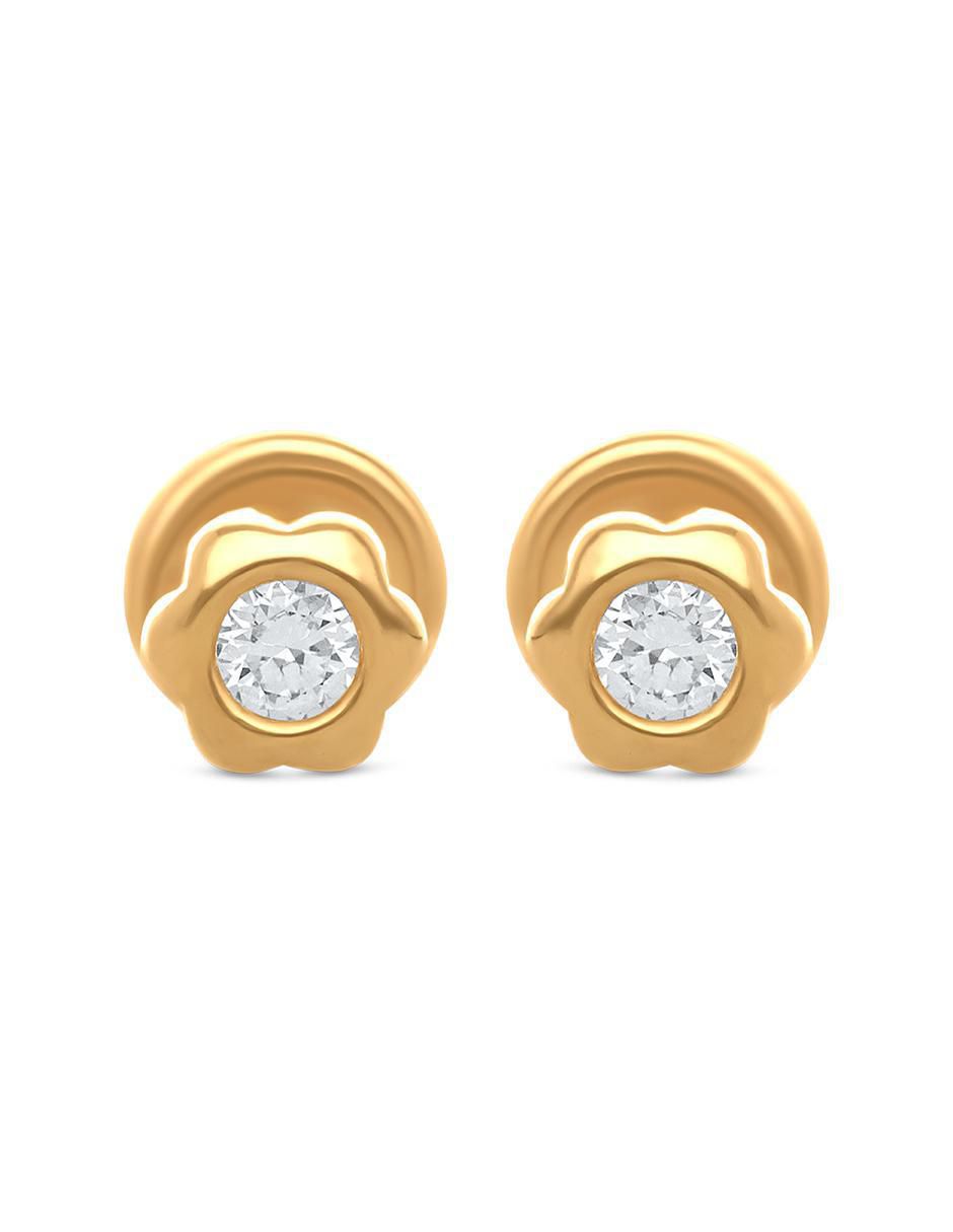 Broqueles de flor de oro diamante Broqueles de flor de oro diamante