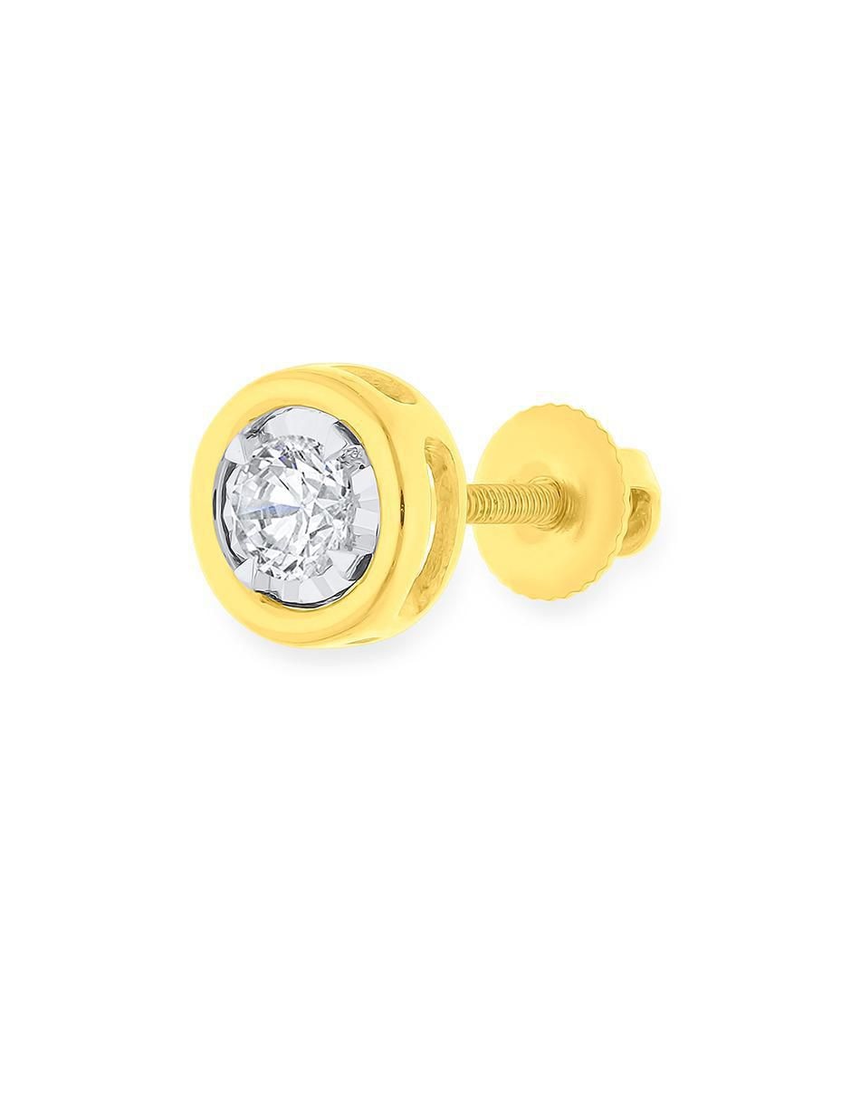 Aretes circulares de oro diamante 3