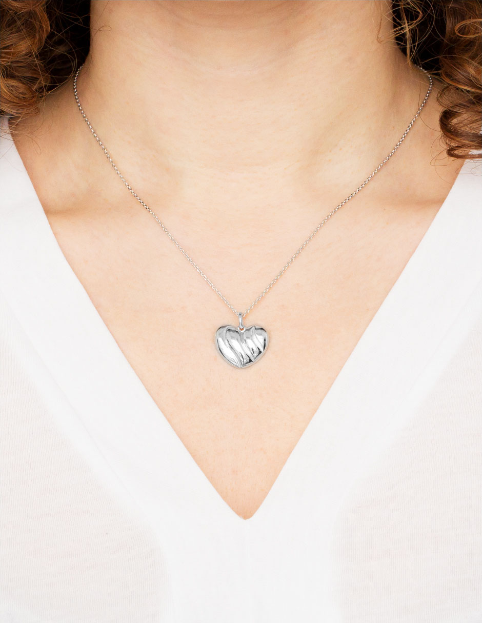 Collar de corazón de plata P 925 3