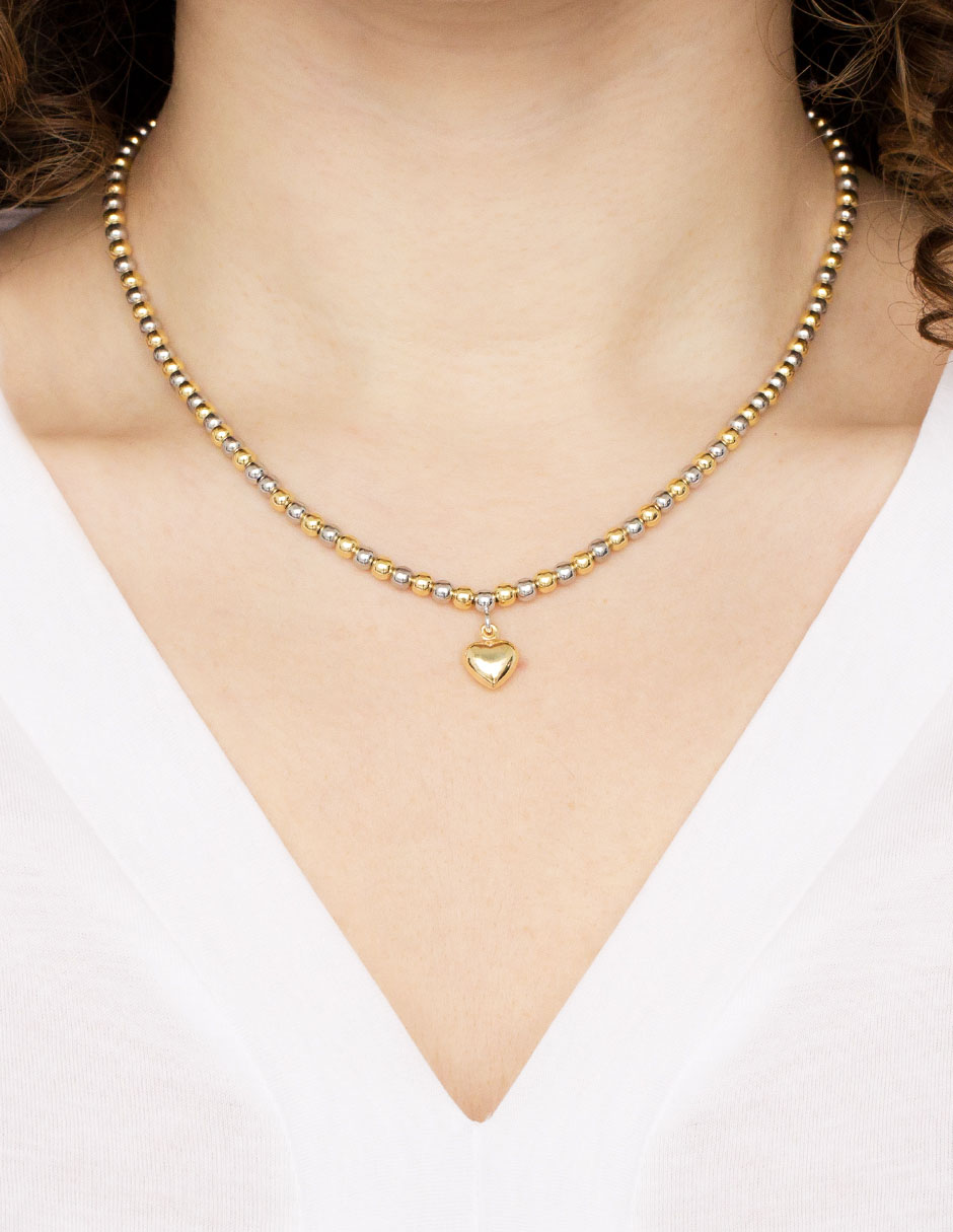 Collar de corazón de plata P 925 3