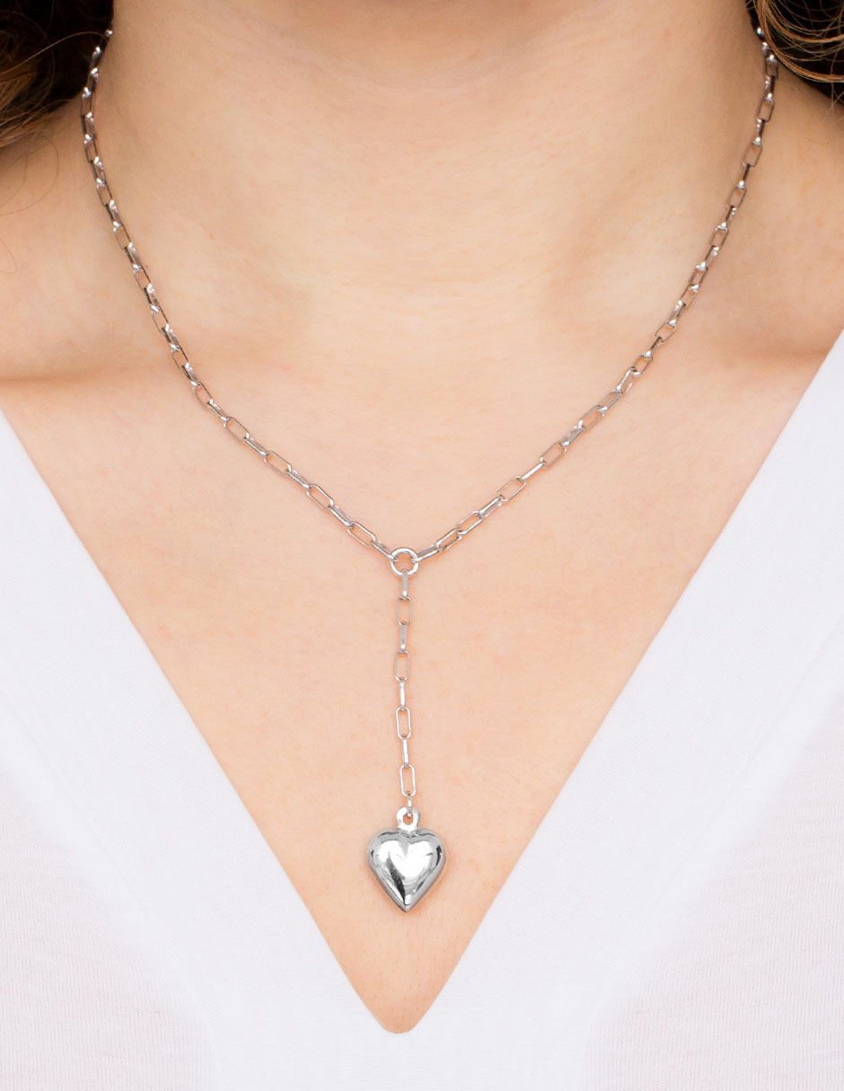 Collar de corazón de plata P 925 3