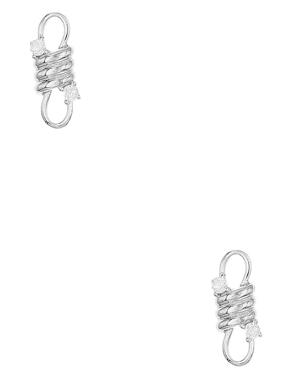 Aretes de plata P 925 con acabado brillante circonita