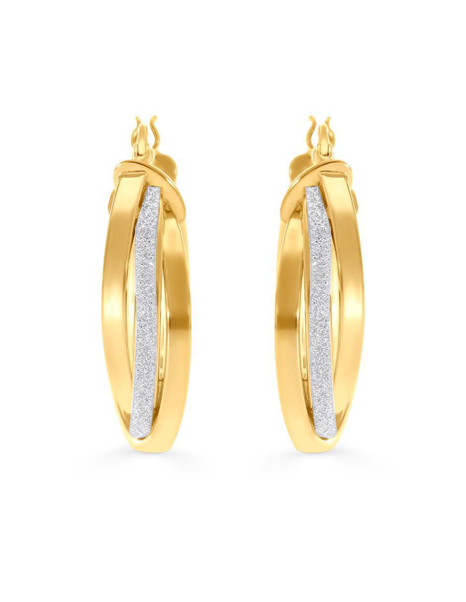 Arracadas de oro 14 K con acabado brillante