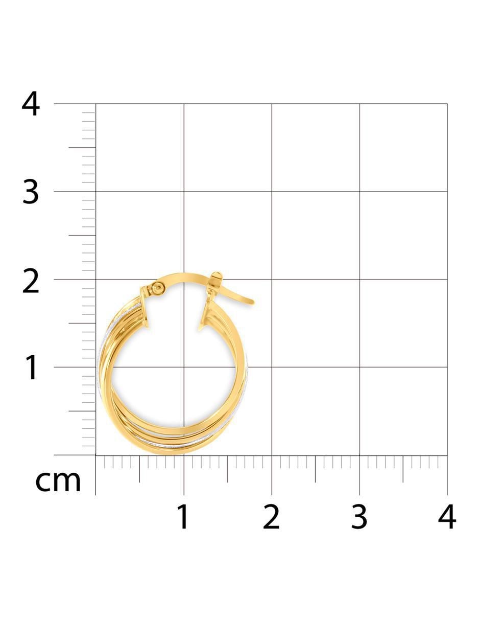 Arracadas de oro 14 K con acabado brillante 4