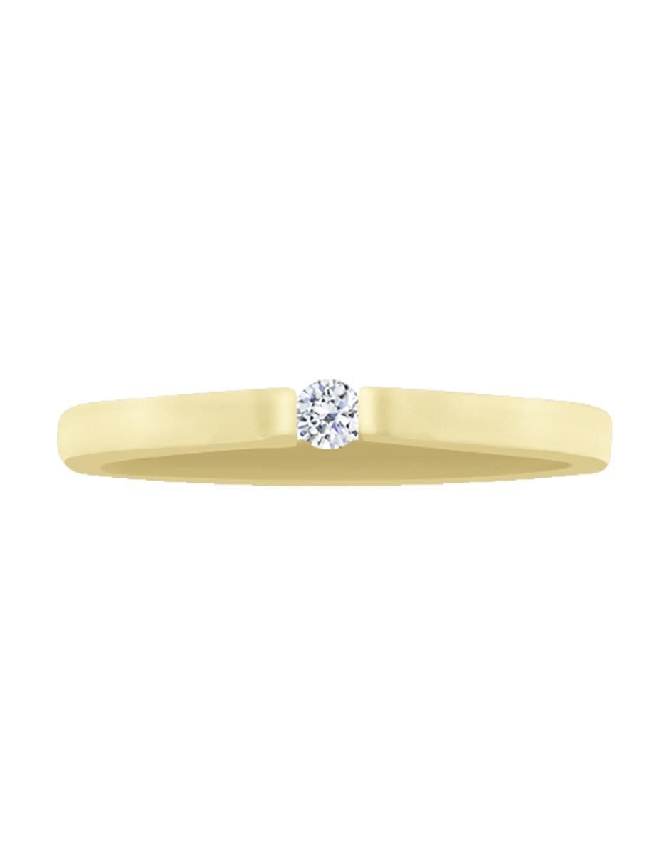 Anillo de compromiso de oro 14 k Carlie diamante