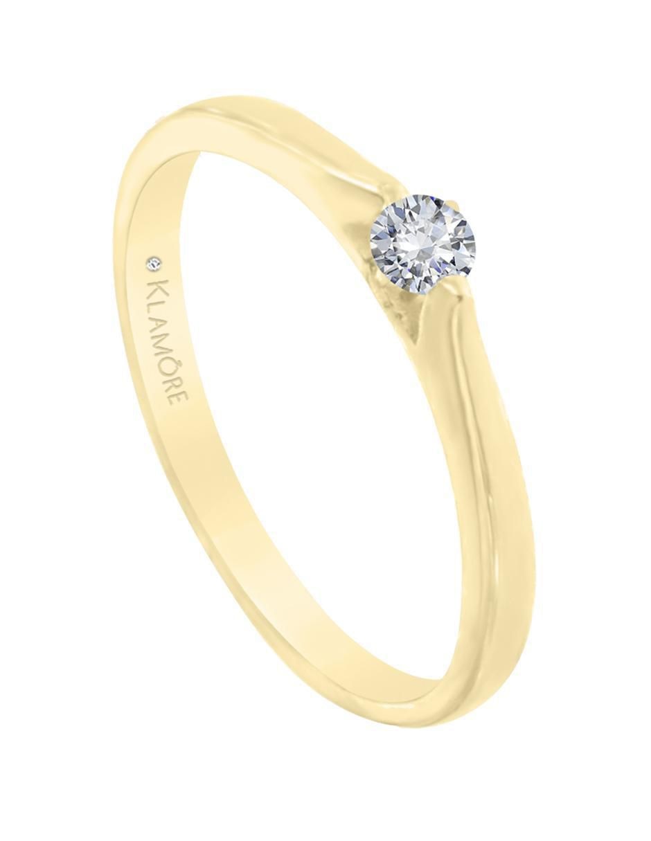 Anillo de compromiso "de" oro 14 k klamore carlie diamante