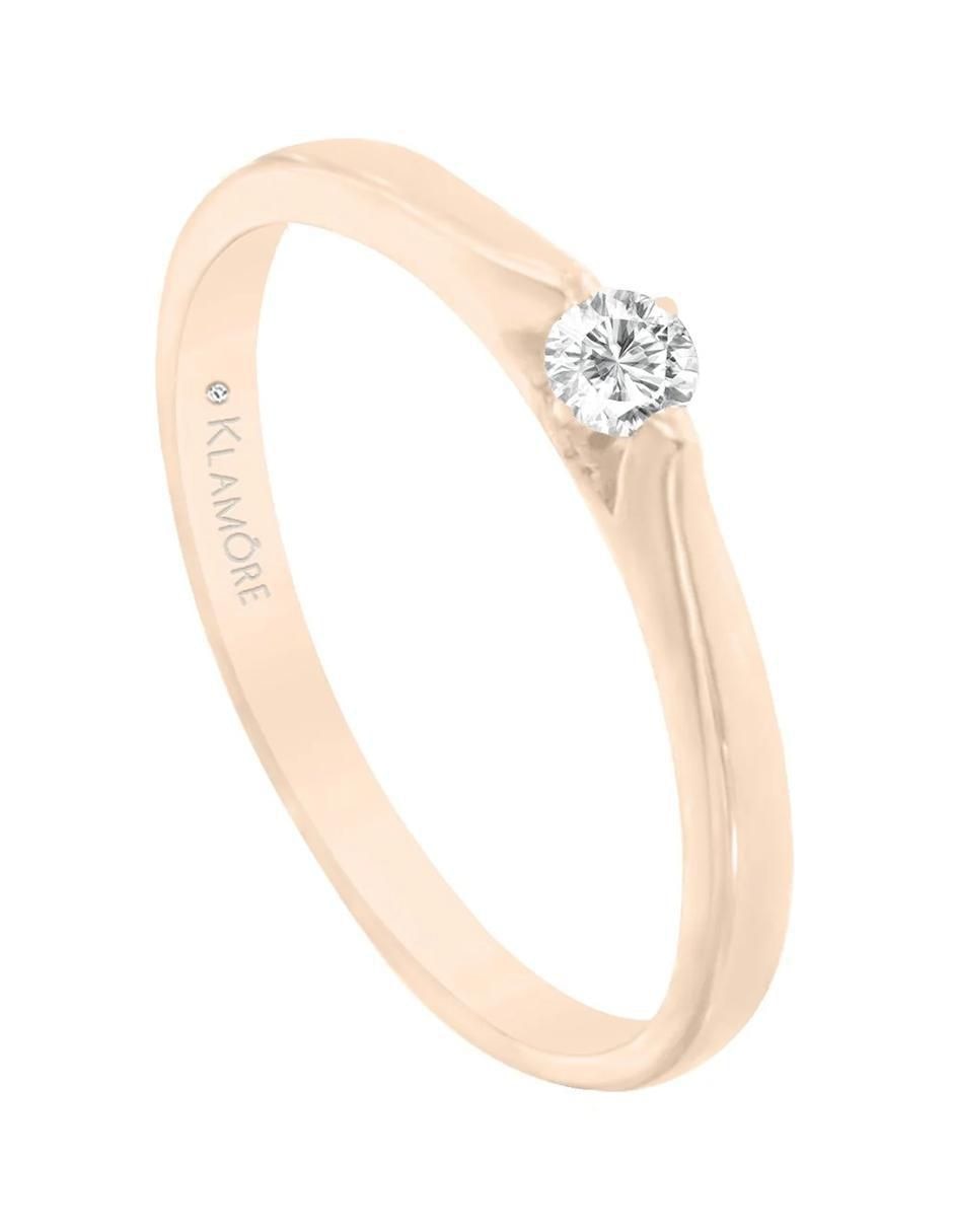 Anillo de compromiso de oro 14 k Carlie diamante 3