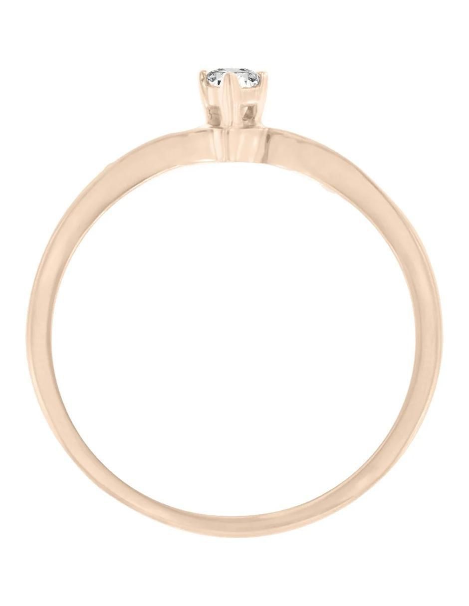 Anillo de compromiso de oro 14 k Della diamante 2