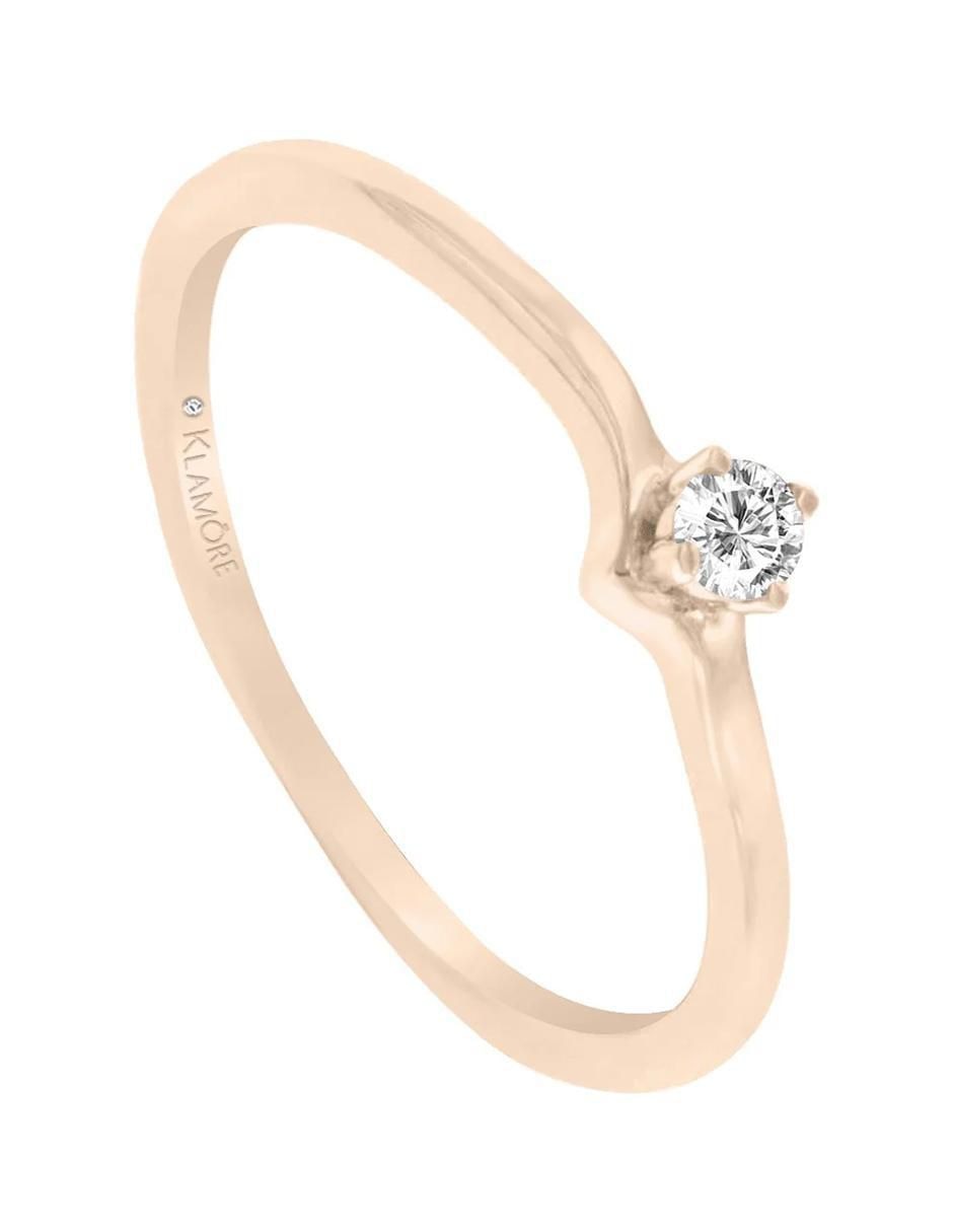 Anillo de compromiso de oro 14 k Della diamante 3