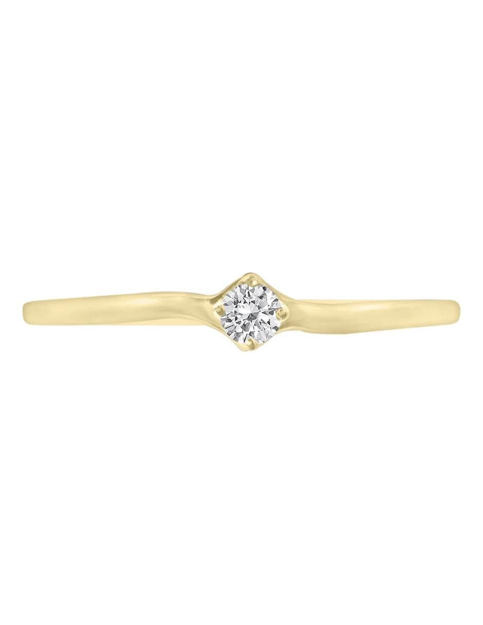Anillo de compromiso de oro 14 k Della diamante