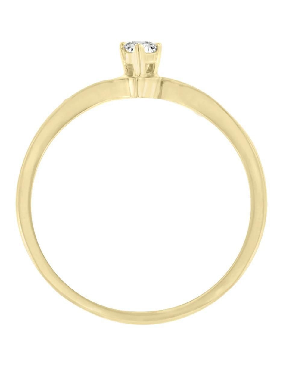 Anillo de compromiso "de" oro 14 k klamore della diamante