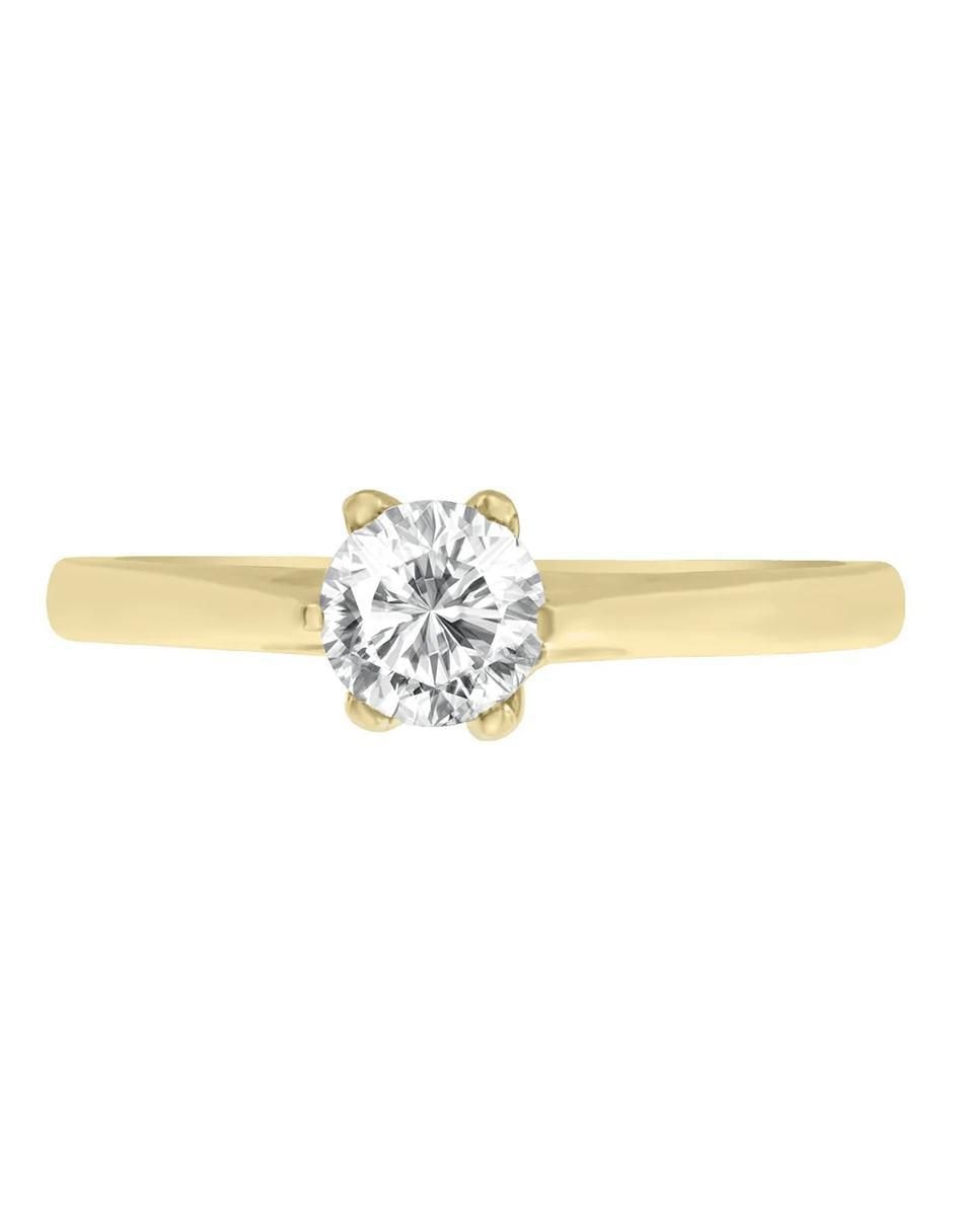 Anillo de compromiso de oro 14 k Heli diamante