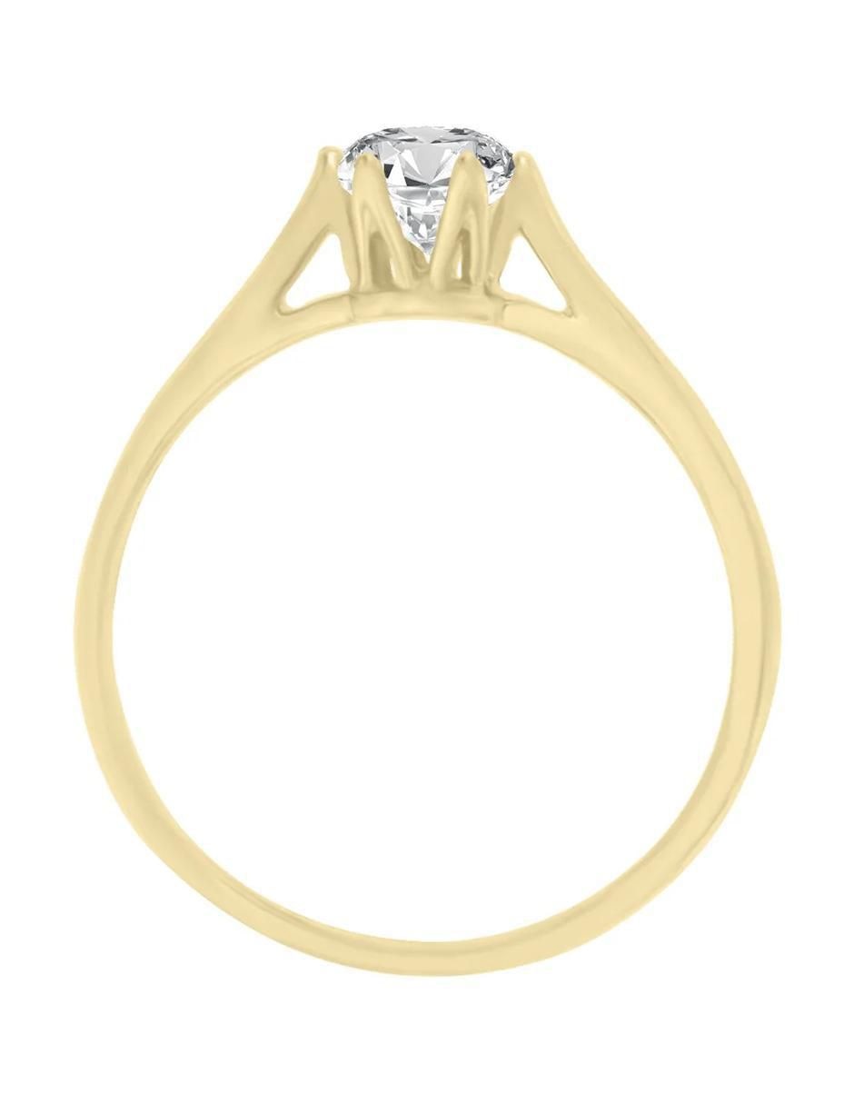 Anillo de compromiso de oro 14 k Heli diamante 2