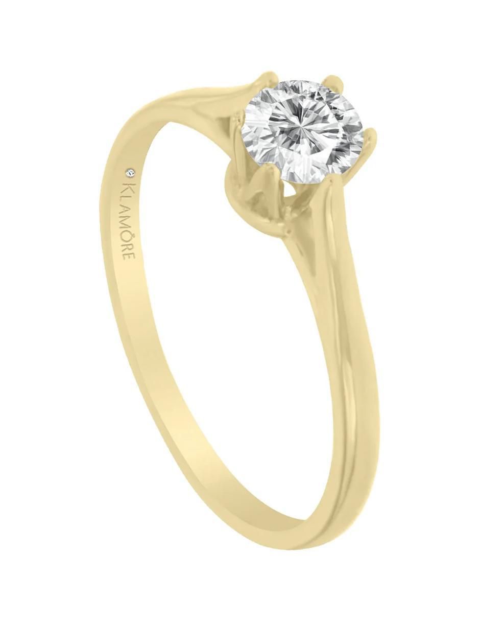 Anillo de compromiso de oro 14 k Heli diamante 3