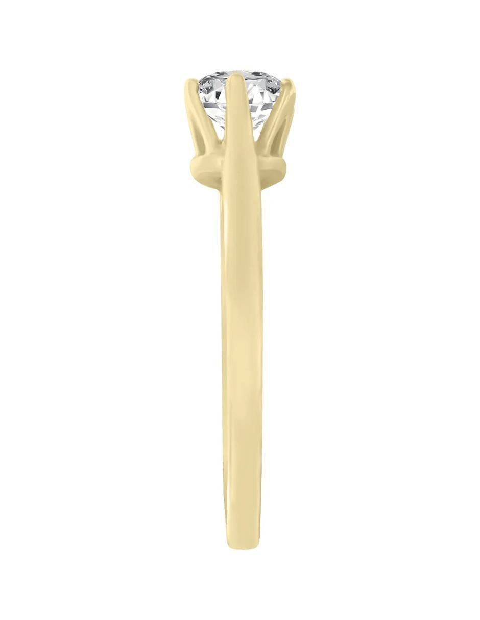 Anillo de compromiso de oro 14 k Heli diamante 4