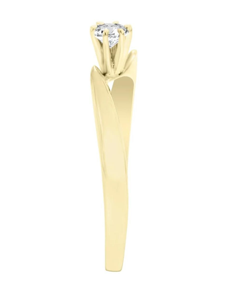 Anillo de compromiso "de" oro 14 k klamore calid diamante