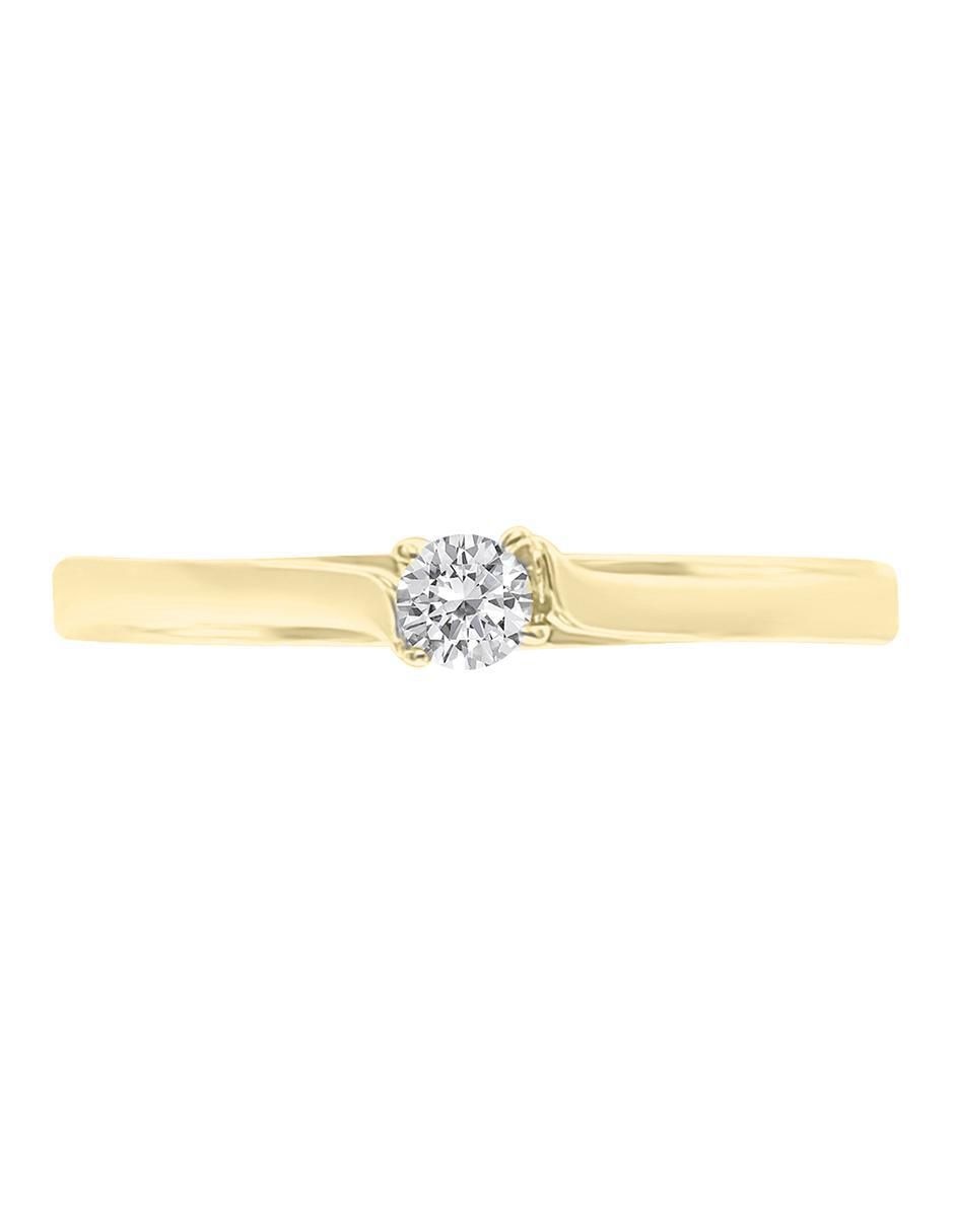 Anillo de compromiso de oro 14 k Kamill diamante