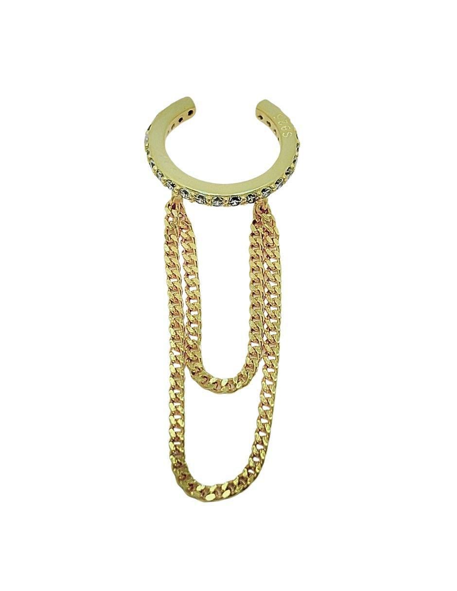 Aretes circulares de plata P 925 con acabado baño de oro zirconia Aretes circulares de plata P 925 con acabado baño de oro zirconia