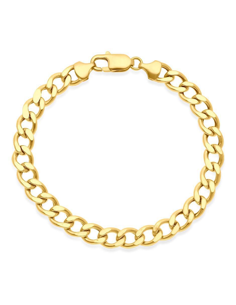 Pulsera de oro 14 K con acabado brillante