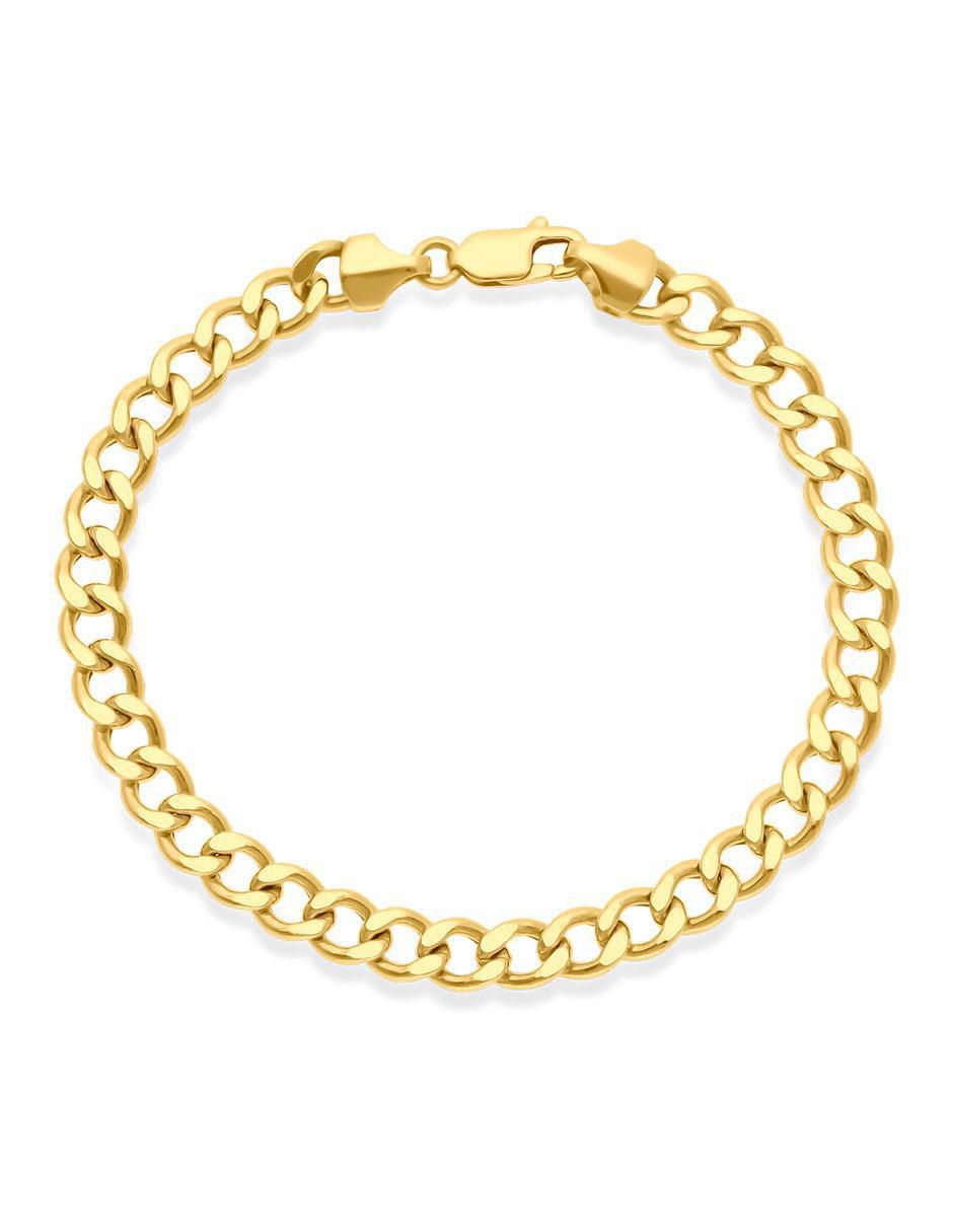 Pulsera de oro 14 K con acabado brillante