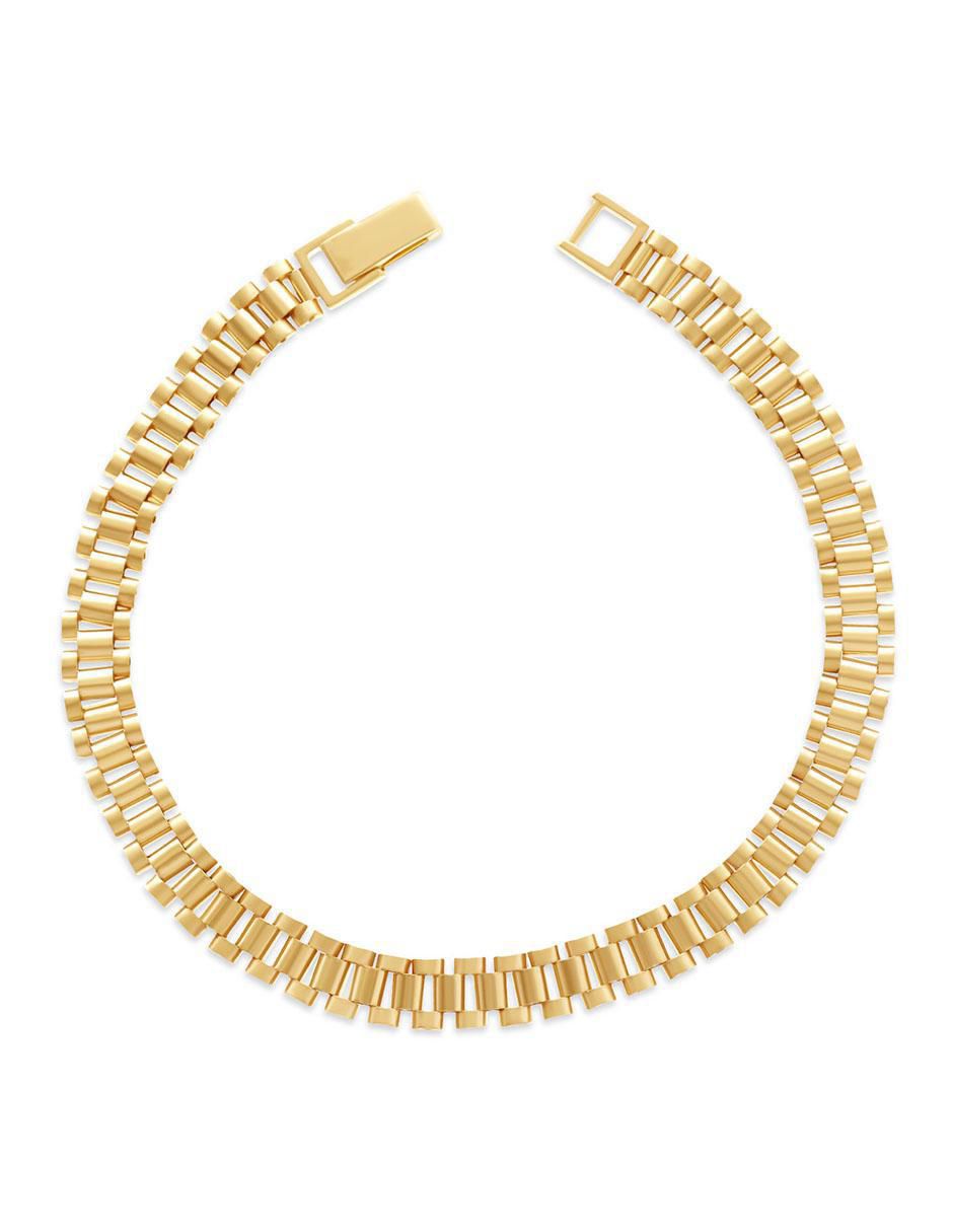 Pulsera de oro 14 K con acabado brillante