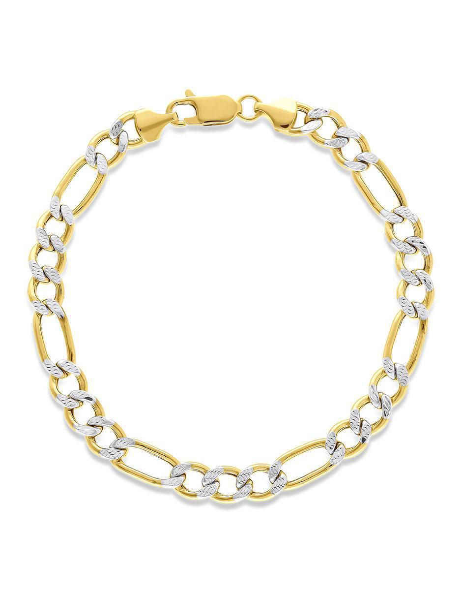 Pulsera de oro 14 K con acabado brillante