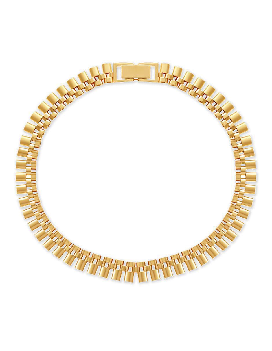 Pulsera de oro 14 K con acabado brillante
