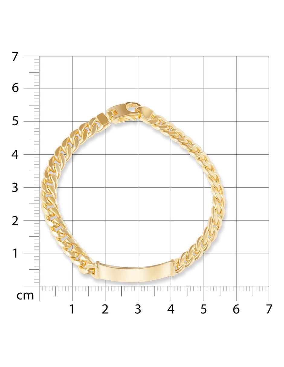 Esclava de oro 14 K con acabado pulido 4