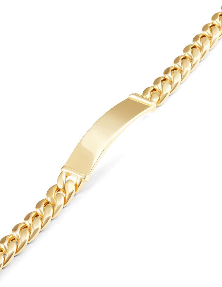 Esclava de oro 14 K con acabado pulido 2